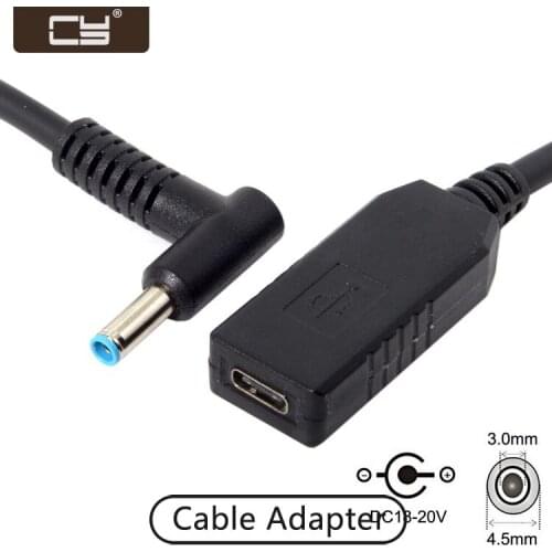CY USB 3.1 Type C USB-C to DC 20V 4.5 3.0mm Dell HP Power Plug PD Emulator Trigger Charge Cable for Laptop