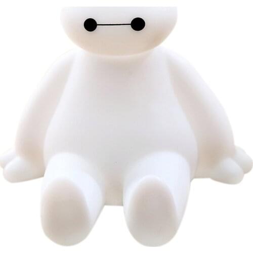 Disney Baymax Mobile Phone Holder Lazy Stand Table Desk Mount Holder Stand Cartoon Anime Figure Big Hero 6 Dolls Model Holders