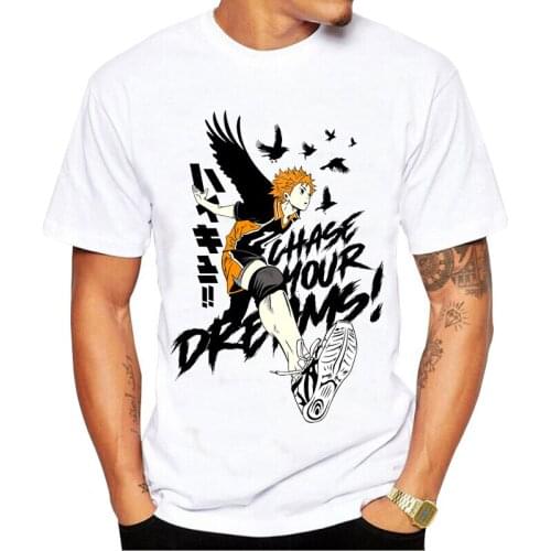 Anime Haikyuu Print T shirt Men Short Sleeve T-shirt Casual Manga Anime Tee Gift for male comfortable men top tees