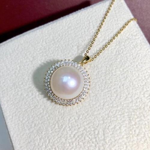 Nice Quality 925 Sterling Silver Pendant Base Settings Mountings Findings Parts for Pearl Crystal Jade Agate Beads Stones