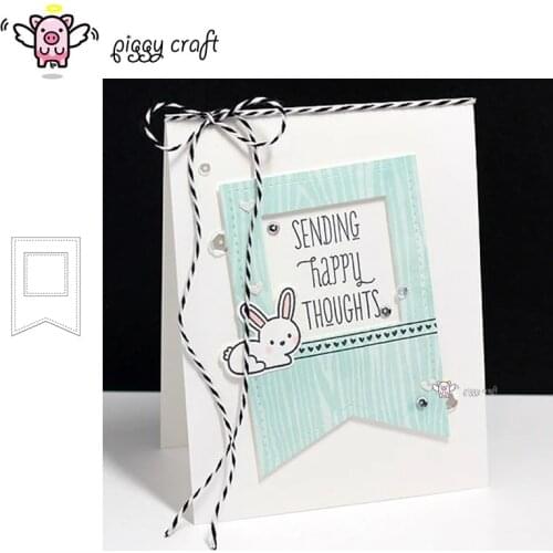 Piggy Craft metal cutting dies cut die mold Banner frame decoration Scrapbook paper craft knife mould blade punch stencils dies