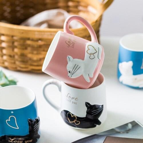 Anime Cartoon Cartoon Cute Ceramic Cup Drinking Milk Coffee Tea Water Cup Home Office Breakfast Cup