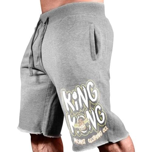 Mens Summer Loose Cotton Print Casual Shorts Fitness Workout Gyms Clothing Jogging Sweatshorts Knee Length Plus Size Shorts