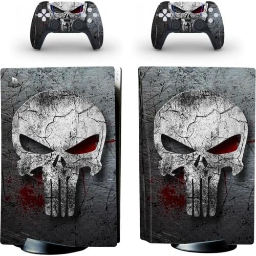 The Skull PS5 Standard Disc Edition Skin Sticker Decal Cover for PlayStation 5 Console & Controller PS5 Skin Sticker Vinyl