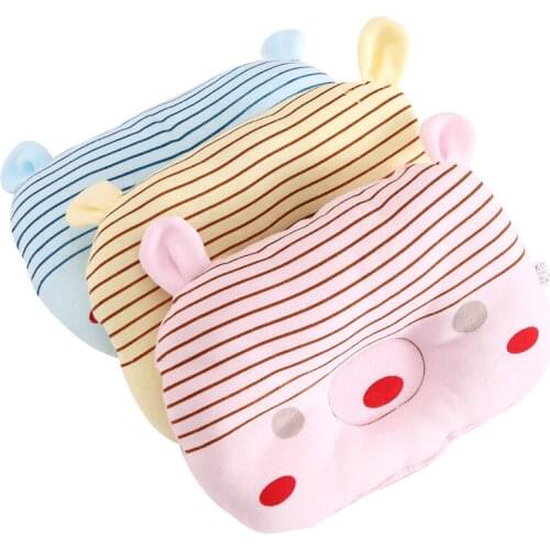 New Cotton Flat Head Baby Pillow Cartoon fashion Infant Toddler Bedding Newborn baby boys and girls Soft Neck Pillow CSP-060