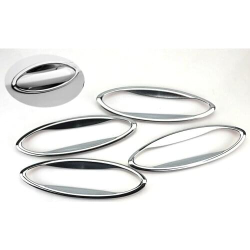 New CHROME CAR DOOR HANDLE CUP BOWL COVER TRIM MOLDING For Chevrolet Cruze 2014 2015 Free Drop Shipping