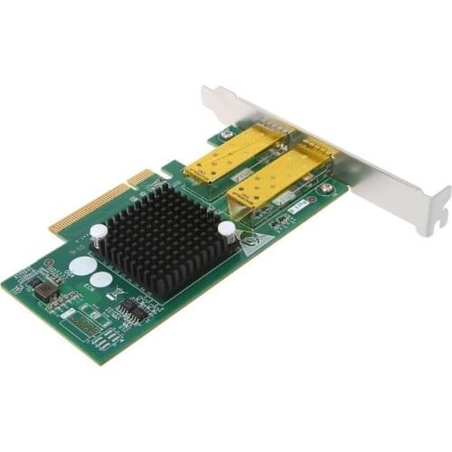 Pci Express FCoE Intel 82599 PCIe x8 10 Gigabit Ethernet Network Optical Lan Card Dual SFP Port Adapter Converter N2UB