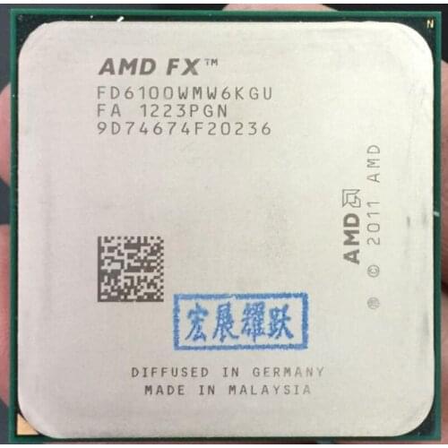 PC AMD FX-Series FX-6100 AMD FX 6100 Six Core AM3+ CPU Stronger than FX6100 FX 6100100% working properly Desktop Processor