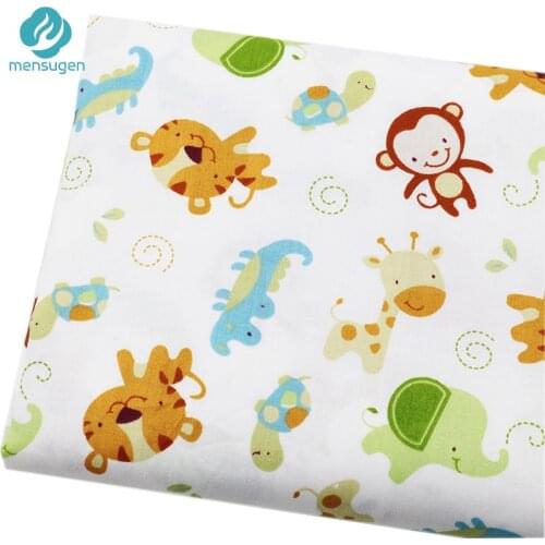 Half Meter Start Cartoon Animal Pattern Cotton Fabrics for baby Crib Bedding Sheet Cushions Pillows Cover Sewing Cloth