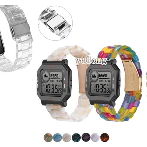 Fashion Transparent Resin Strap Band for Huami Amazfit Neo Smart Watch Repleacement 20mm Wrist bands straps for GTS 2