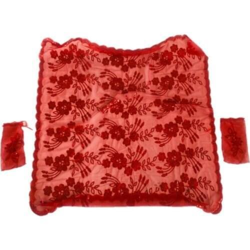 Silvery henna Bridal veil + 2 Gloves Set хна для мехенди henna bride veil welon