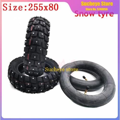 10 inch 255x80 Tire 10x3.0 Inner Outer Tyre Off-road Snow and Ice Tire for Electric Scooter Speedual Grace 10 Zero 10X Kugoo M4