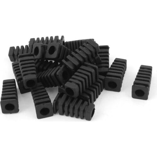 UXCELL 20pcs 27x9x6mm Mini Rubber Square Strain Relief Cord Boot Protector Cable Sleeve Hose for Power Tool