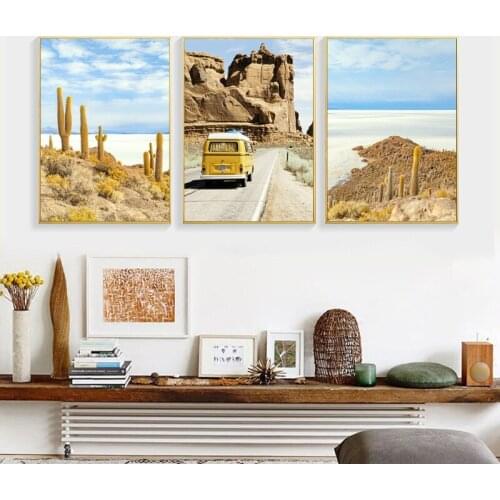 Western Scenery Modern Wall Art Posters Nordic Abstract Canvas Painting and Print for Living Room Bedroom Aisle Home Decoration