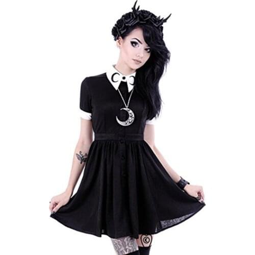 Cosplay Costume Women Gothic Punk Dress Plus Size Dress Casual Short A-LineSundress Evening Party Dress Vestidos de fiesta