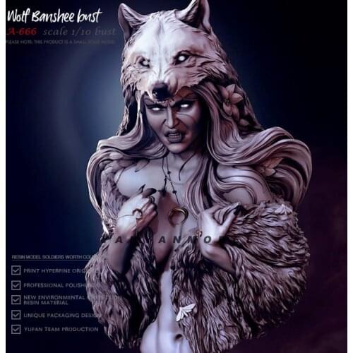 1/10 Resin bust model kits figure colorless and self-assembled A-666