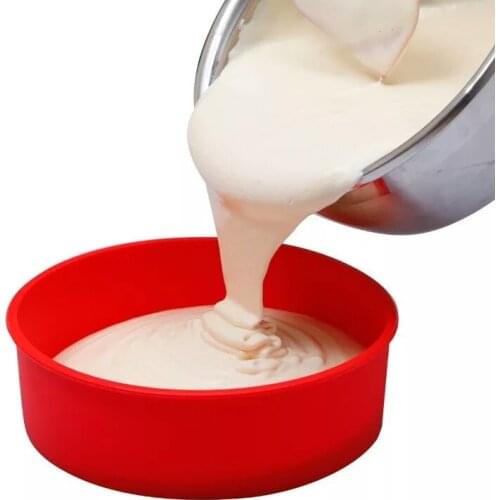 1pc Cake Mold Food Grade Silicone Round Circular Cake Moulds Pan For Brownie Chiffon Sponge Cakes Bakeware Cake Baking Tools