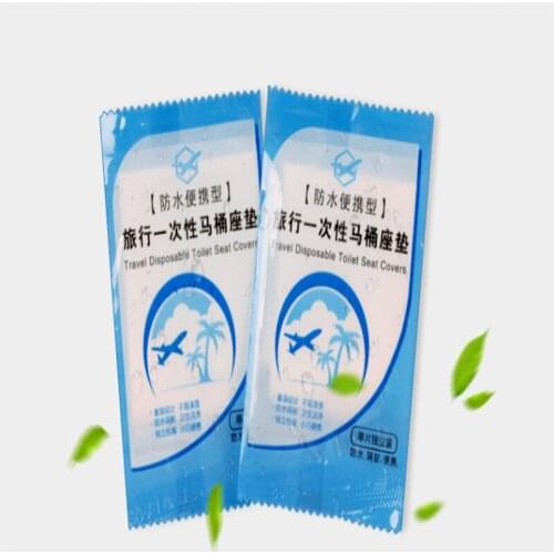 2Pcs Disposable Toilet Seat Cover Mat Portable Waterproof Safety Toilet Seat Pad For Travel/Camping Bathroom Accessiories