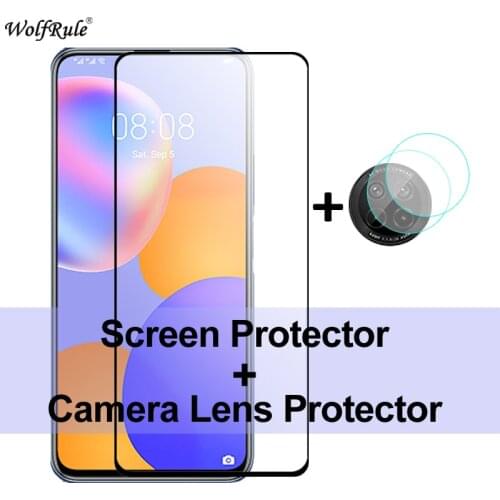 2Pcs Screen Protector For Huawei Y9a Glass Y8P Y5P Y6P Y8S Y9S Y7P Tempered Glass Full Glue Protective Phone Film For Huawei Y9a