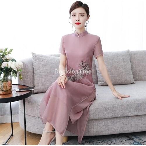 2021 aodai vietnam traditional dress cheongsam dress chinese style qipao vietnam clothing ao dai dress elegant party dress