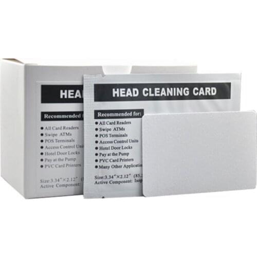 50 Pcs Cleaning Card Printer Cleaning Card Professional Cleaning Card For Hotel Door Locks/POS/ATM/Vending/Slot Machines