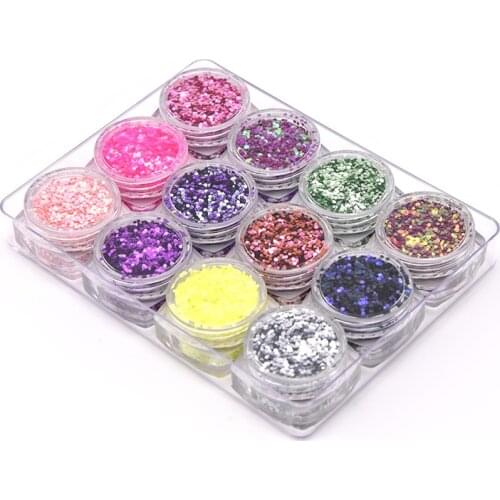 12 Color Shift Chameleon Glitter Powder art glitter Holiday Occasion Glitter for Nail makeup Craft DIY Accessories