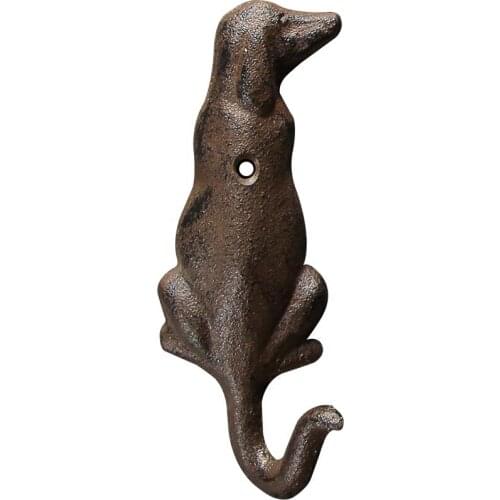Antique Rustic Dog Firgure Home Garden Decor Cast Iron Wall Hook