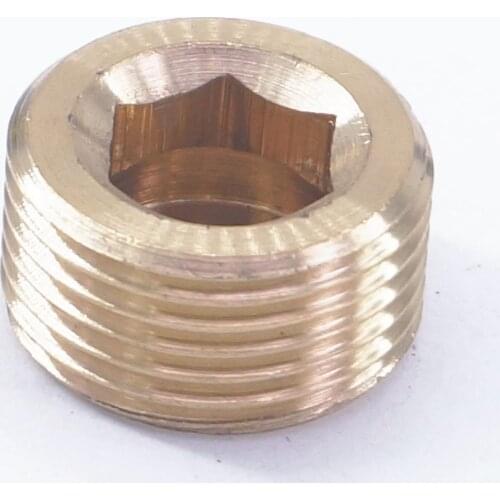 M20x1.5mm Metric male Thread Brass Pipe Countersunk Plug Internal hex head socket Allen Head Pipe fittings