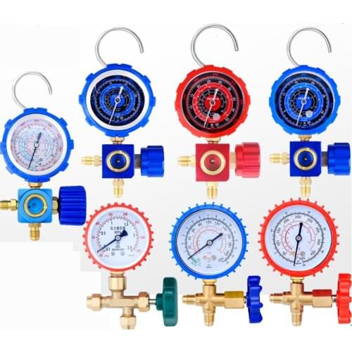 Air conditioning refrigerant gauge Refrigerant charging hose Pressure Gauge R22/R410A Refrigerant Portable Repair Tool
