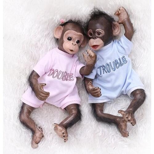Cute Monkey Toys Twin Monkeys Creative Room Furnishings Childrens Companion Toys Rubber Soft And Comfortable Material