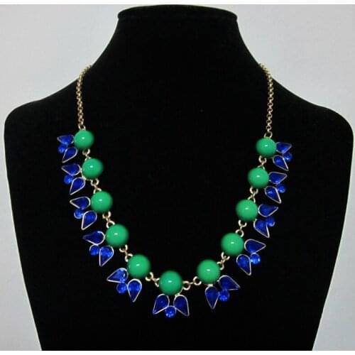 Fashion jewelry accessories metal acrylic stone statement jewelry necklace