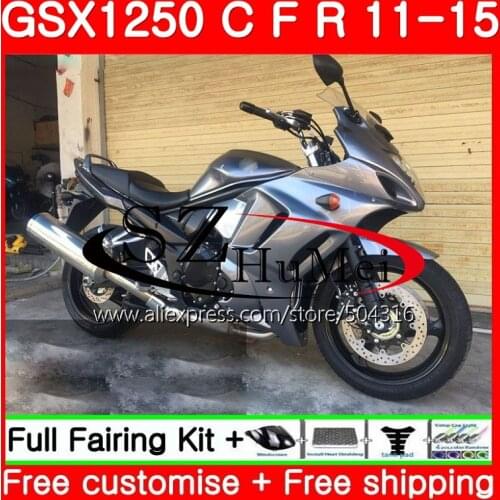 Fairing For SUZUKI Bandit GSX1250F GSX1250FA GSX1250 C 11 12 13 14 15 104SH.5 GSXF1250 GSX1250C Silvery 2011 2012 2013 2014 2015