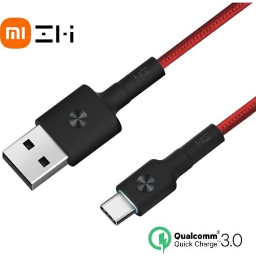 Original ZMI LED usb type c cable quick charger for Samsung huawei xiaomi redmi note 9 Fast charging data wire short 30cm 1m 2m