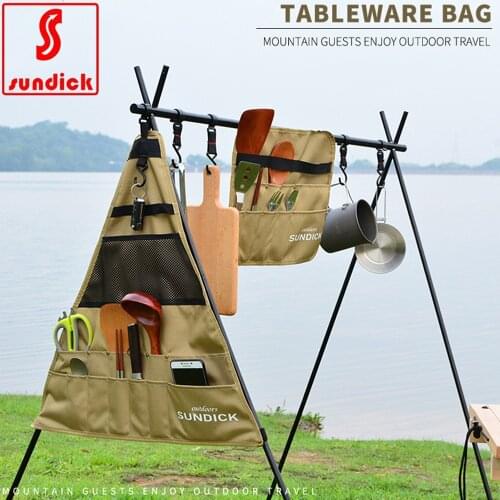SUNDICK 900D Oxford Cloth BBQ Hanging Holder Bags Outdoor Camping Picnic Tableware Storage Bag Portable Organizer Accessories