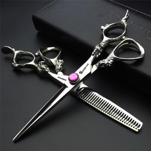 Professional hair salon hairdressing scissors 6&5.5&7 inch 440C hairdressing hair stylist special hairdressing knife and scissor