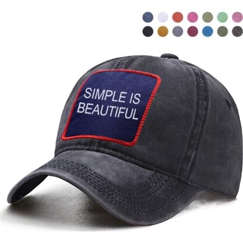 Simple Is Beautiful Letter Printed Baseball Cap Dad Solid Trucker Snapback Bone Casquette Hat Woman Brand Ponytail Berets Caps