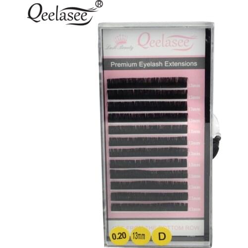 4cases/lot 0.20 Thickness JBCD curl 8/10/12/14mm Mixed MINK Individual Eyelash Extension Artificial Fake False Eye Lashes