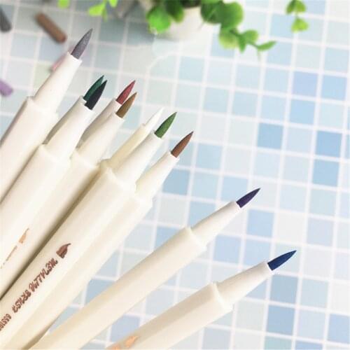 High quality 10 Colors Metallic Art Markers pen DIY Crafts Soft Brush Pen School office School student art supplies