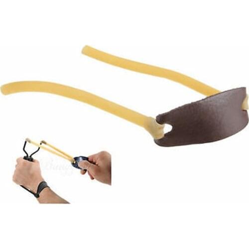 1PCS 38cm durable rubber band elastic slingshot replacement slingshot outdoor hunting non-slip leather latex tube