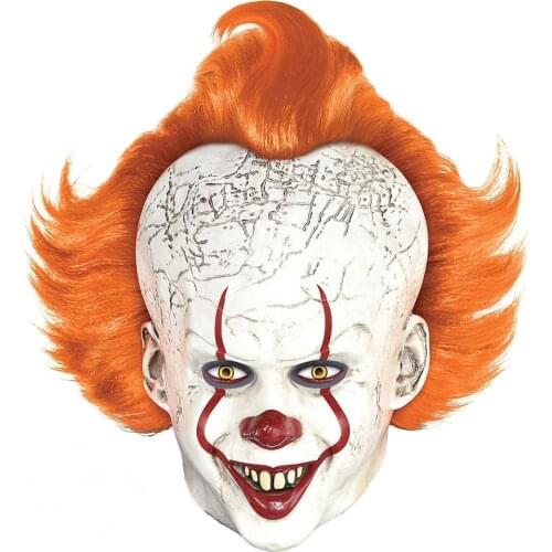 Horror Pennywise Mask Cosplay it chapter 2 Clown Latex Masks Halloween Costume Props Deluxe