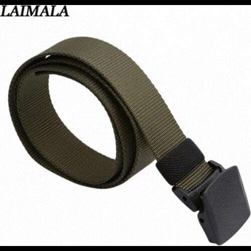 Military Tactical Nylon Waistband Sport Belt with Plastic Buckle Outdoor Military Army Fan Adjustable Hook & Loop Waistband