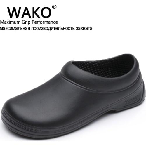 WAKO Hot Sale Men Chef Kitchen Working Shoes Casual Flat Work Shoe For Unisex Cook Working shoe Men