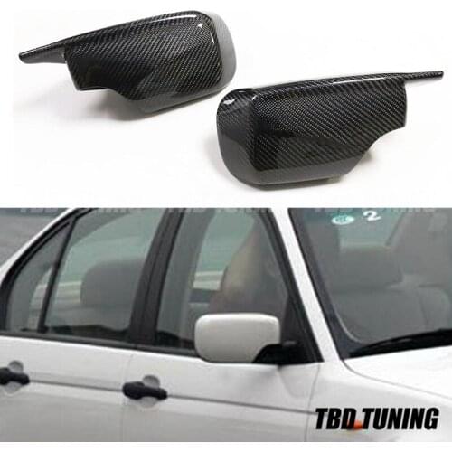 Rear View Mirror Cover For BMW 3 Series E46 1998-2005 Real Carbon Fiber Mirror Cover Replacement Style Car Wing Mirror Cover
