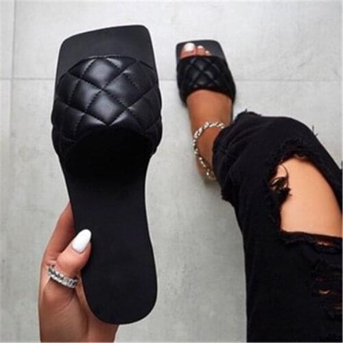 Women Sandals Style Summer Shoes for Women Flat Sandals Rubber Shoes 2020 Leather Slides Plus Size Soulier Femme