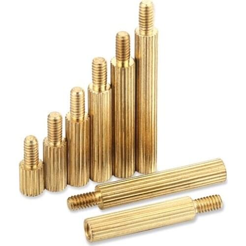 100PCS M2*3/4/5/6/7/8/9/10/12/15/20-25+4MM Brass Round Spacer Pillars Screw male to female standoffs For motherboard hardware