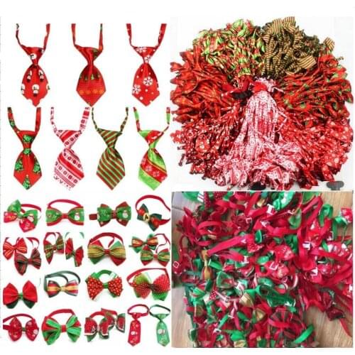 100pc/lot) Valentine Christmas holidday Dog Ties Pet Cat bowtie Necktie Accessories Dog Holiday Grooming products Supplies Y1-2