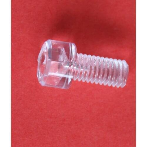 11pcs M8 transparent screw bolt Inside hexagon cylindrical head screws bolts PC clear plastic machine thread nail 12-35mm nails
