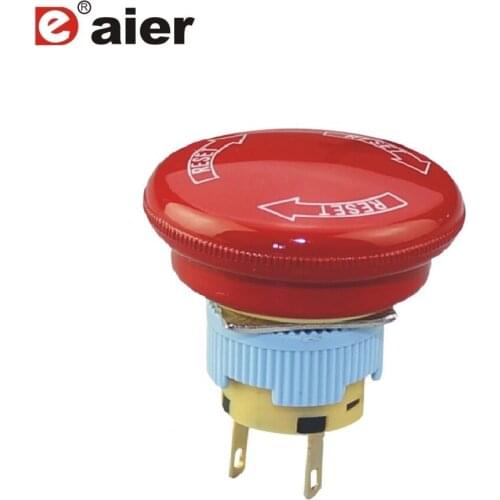20PCS A16-20SR-B 16MM DPST reset big round head Waterproof Emergency Stop Mushroom Push Button Switch