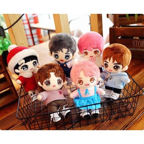 25cm cartoon plush doll cute kpop boy doll filled plush pillow soft toy star plush doll with clothing accesories Christmas gifts