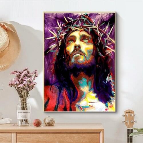 Abstract Jesus King of Kings Graffiti Canvas Paintings on The Wall Art Posters and Prints Wall Art Pictures Home Decoration